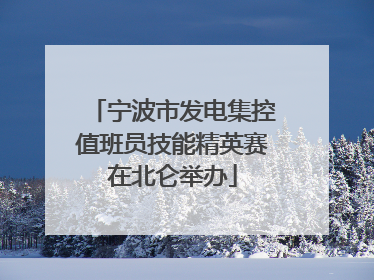 宁波市发电集控值班员技能精英赛在北仑举办